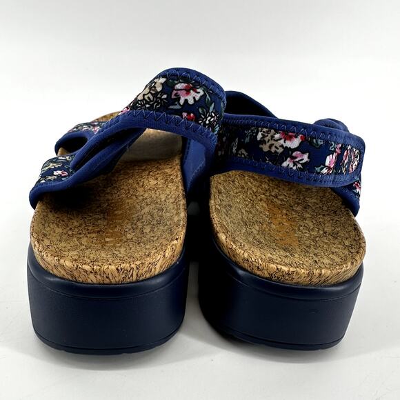 Alegria Micah Sandals Dream Fit Floral Knit Back Strap Blue 11 - Picture 5 of 7